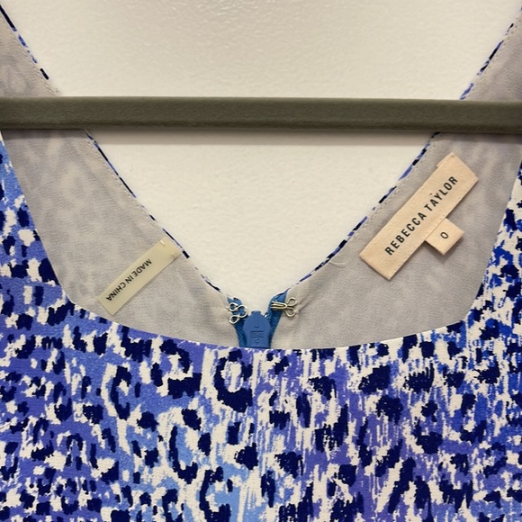 Rebecca Taylor Leo Fever Print Ruffle Crop Top, Size 0 - Picture 3 of 4